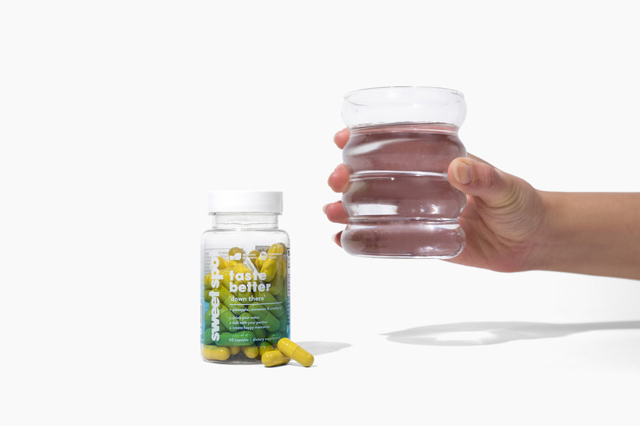 Men's intimate health supplement bottle with natural pineapple extract - 60 capsules