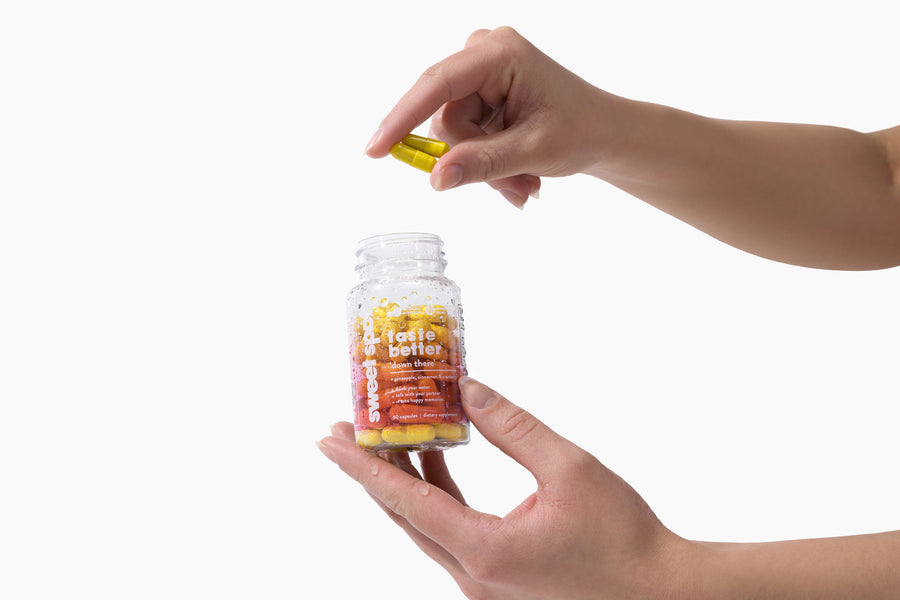 Women's pH balance daily supplement bottle with pineapple extract - 60 capsules